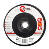 На фото Диск шлифовальный лепестковый Intertool 180*22мм, зерно K80 (BT-0228)