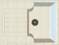 На фото Кухонная мойка Idis Romania Snow 130