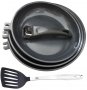 На фото Набор сковород 3 предмета со съемной ручкой и лопаткой (2313 GIPFEL)