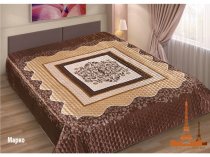 На фото Покрывало Love you Марко Шелк 3D 200х220 см Коричневое