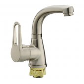 Смеситель для раковины ZERIX SOP1 146 нержавейка (ZX2651) На фото Смеситель для раковины ZERIX SOP1 146 нержавейка (ZX2651)