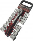 На фото Набор насадок торцевых с трещоткой Haisser 1/2" 20 шт (75585)