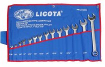На фото Набор ключей комбинированный дюймовых Licota 14 предметов 5 / 16-1-1 / 4" (AWT-ERSK03)