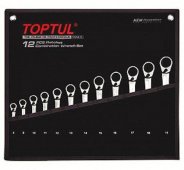 На фото Набор ключей с трещоткой реверсивной Toptul 8-19 мм 12 шт (GPAQ1203)