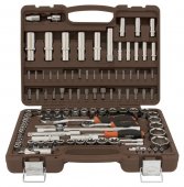На фото Набор инструмента Ombra головки 4-32мм 1/4" и 1/2"DR 108 шт (OMT108S)