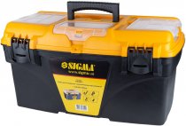 На фото Ящик для инструмента Sigma со съемными органайзерами 510×291×280 мм (7403951)