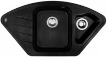 На фото Мойка для кухни Idis Corner Obsidian 508