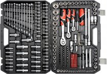 На фото Набор головок торцевых Yato 1/2", 3/8", 1/4" с инструментами, насадками 216 шт (YT-38841)