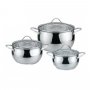 На фото Набор кастрюль из нержавеющей стали Bohmann 6 предметов (0612 S ВН)