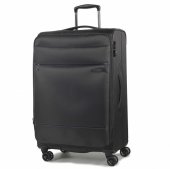 На фото Чемодан на колесах Rock Deluxe-Lite (M) Black (924782)