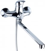 Смеситель для ванны Aquatica NK D40 гусак прямой 350мм дивертор встроенный картриджный (NK-2C232C) На фото Смеситель для ванны Aquatica NK D40 гусак прямой 350мм дивертор встроенный картриджный (NK-2C232C)