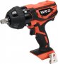 На фото Гайковерт ударный аккумуляторный YATO 1/2" 300 Нм Li-Ion 18В + 4 головки без аккумулятора (YT-82805)