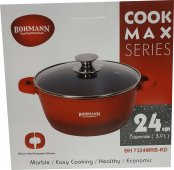 На фото Кастрюля Bohmann 24 см 3.9 л (7324 MRB-RD ВН)