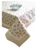 На фото Скатерть Прованс Lilac Rose с кантом и кружевом 140х220 см (.003778)