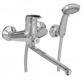 Смеситель для ванны Haiba MAGIC 006 с черной ручкой (HB0674) На фото Смеситель для ванны Haiba MAGIC 006 с черной ручкой (HB0674)