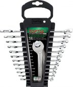 На фото Набор ключей комбинированных Toptul 12 шт 1/4"-7/8" на холдере (GBAC1201)
