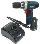 На фото Шуруповерт аккумуляторный Зенит ЗША-12/1 профи Li-ion (832490)