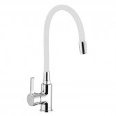 Смеситель для кухни с гибким силиконовым изливом IBERGRIF M22112-3 (IB0069) На фото Смеситель для кухни с гибким силиконовым изливом IBERGRIF M22112-3 (IB0069)