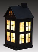 На фото Домик Luca Lighting 12.5х12.5х25 см голографический эффект (8712799736696)