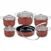 Набор посуды из нержавеющей стали Edenberg 12 предметов (EB-4045) На фото Набор посуды из нержавеющей стали Edenberg 12 предметов (EB-4045)