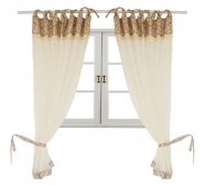 На фото Штора Прованс Rosettes Батист 250х145 см 2шт с кантом и мережкой (.006526)