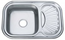 На фото Кухонная мойка Zerix Z7549-08-180D Decor декорированная (ZX1607)