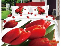 На фото Комплект постельного белья Love you Март 230х245 см 4шт Евро Белый (stp 347)