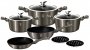 Набор посуды Berlinger Haus Carbon Metallic Line 10 предметов (BH-1219) На фото Набор посуды Berlinger Haus Carbon Metallic Line 10 предметов (BH-1219)