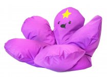 На фото Кресло-мешок Цветок Принцесса Пупырка Poparada Purple large (P1L)