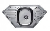 На фото Кухонная мойка Haiba 100x50 Decor декорированная (HB0522)