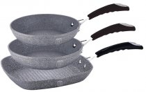 На фото Набор сковородок Berlinger Haus Touch Line 3 предмета (BH-1181N)