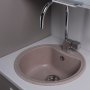 На фото Кухонная мойка Fancy Marble (Буль-Буль) TEXAS 510х510х190 песочная (101057001)