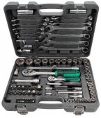 На фото Набор ручных инструментов Garwin 1/4" и 1/2" 6 граней 89 предметов (641045)