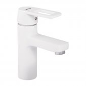 На фото Смеситель для раковины ZERIX Z1030-7 белый (ZX0357)