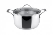 На фото Кастрюля Vinzer Chef с крышкой 24 cм / 5.8 л (89074)