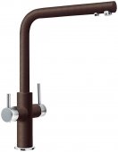 На фото Смеситель для кухни Franke Neptune Clear Water хром/шоколад (115.0370.696)