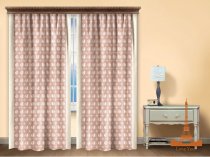 На фото Штора Love you Нежность Полиэстер 200х270 см 2шт Коричневая