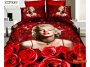 На фото Комплект постельного белья Love you Монро 160х240 см 4шт Полуторный Красный (stp 889)
