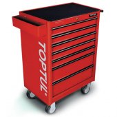 На фото Тележка Toptul с инструментом 7секций 227 ед красная (GCAJ0018)