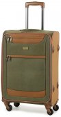 На фото Чемодан на колесах Members Boston (M) Olive Green (922603)