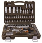 На фото Набор инструмента Ombra 12-ти гранные головки 4-32мм 1/4" и 1/2"DR 94 шт (OMT94S12)