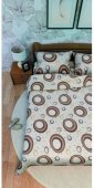 На фото Постельное белье Leleka-Textile Ранфорс 145х210х2 Бежевое Семейное