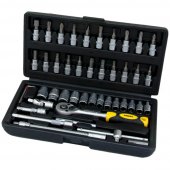 На фото Набор бит и насадок торцевых Sigma ¼" 46шт CrV mid (6003511)