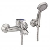 Смеситель для ванны Haiba MAGIC 009 с синей ручкой (HB0697) На фото Смеситель для ванны Haiba MAGIC 009 с синей ручкой (HB0697)