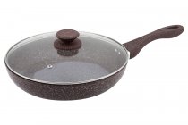 Сковорода Granchio Pietra naturale induzione с крышкой 28х6 см (88158) На фото Сковорода Granchio Pietra naturale induzione с крышкой 28х6 см (88158)