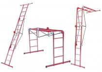 На фото Лестница трансформер Mastertool 4.8 м 4х4 (79-1024)