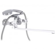 Смеситель для ванны MIXXUS OMEGA 140 WHITE (MI2768) На фото Смеситель для ванны MIXXUS OMEGA 140 WHITE (MI2768)