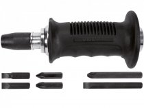 На фото Отвертка реверсивная ударная Yato 175 мм, трещотка, 6 насадок, CrV Футляр (YT-28003)