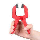 На фото Струбцина пружинная Intertool, max зажим 75мм, усилие зажима 15,3 кгс (HT-6035)