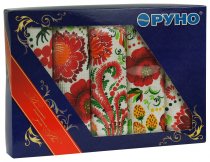 На фото Набор вафельных полотенец Руно 45x80 см 5 шт (703.5_Петриківка)
